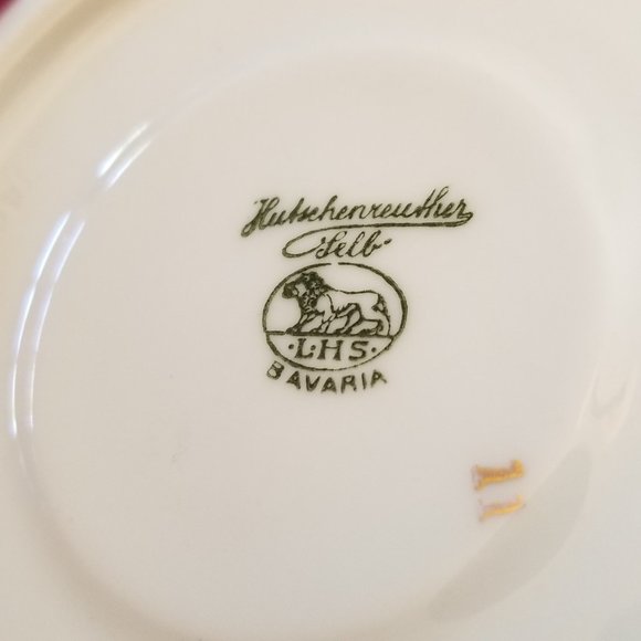 2 Hutschenreuther Selb LHS "Vernon" Salad Plates & Cups with Saucers, Bavaria - Picture 9 of 11